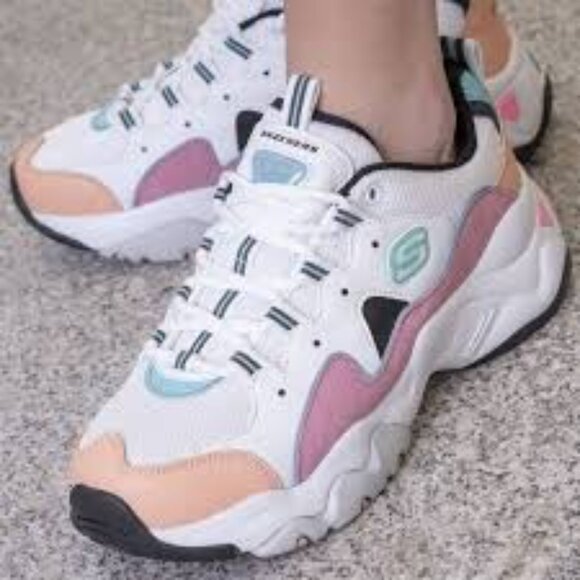 SKECHERS D'LITES MEMORY FOAM 3.0 12955-WPKB Colorful Size 8 Brand New - Picture 3 of 6